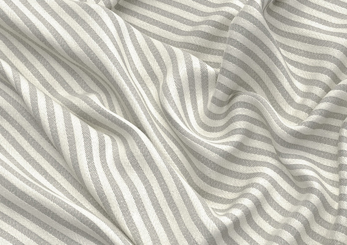 Emily Bond Oscar Stripe, Pebble - Twist&Fit Roman Blind - Image 4